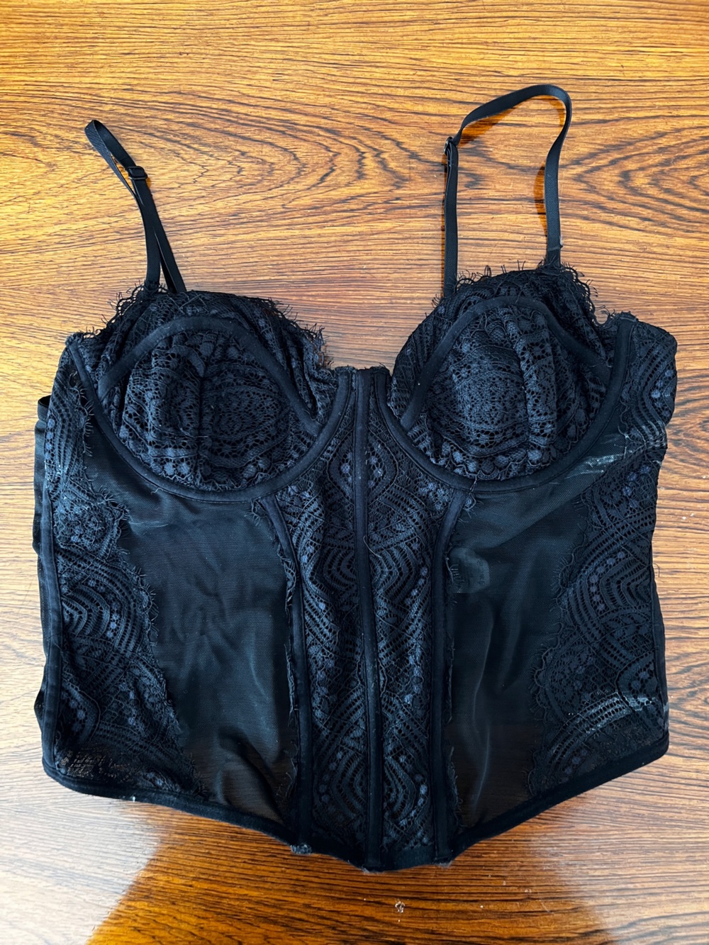 Garage Black Lace Bustier Camisole